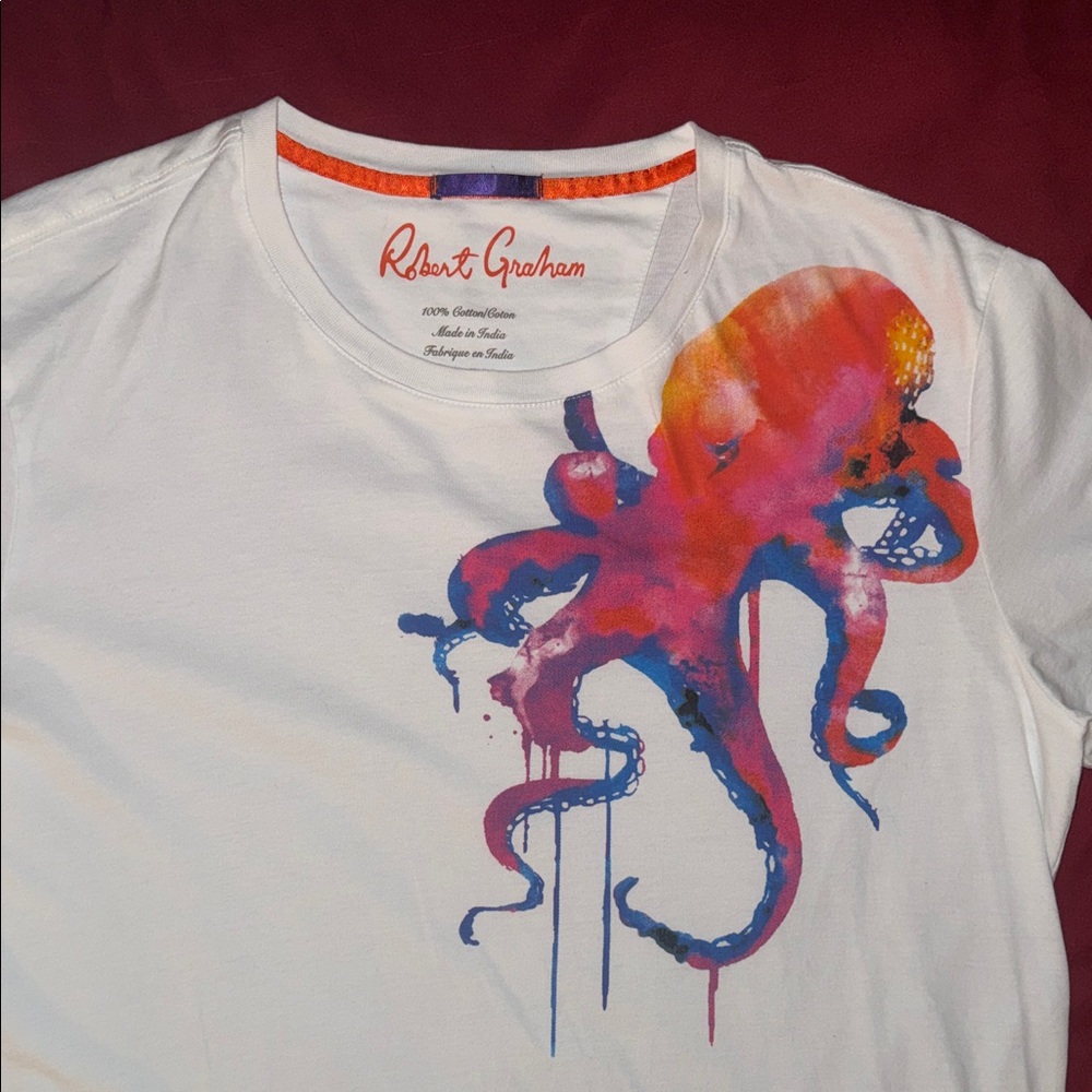Robert Graham Tako Octopus Graphic T-Shirt - Picture 2 of 16